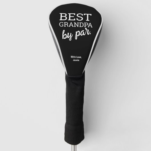 Beste opa door par Modern Typografie Aangepaste na Golfheadcover (Voorkant)