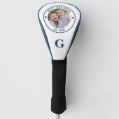 BESTE OPA DOOR PAR Monogram Foto Blauw Golfheadcover (Voorkant)