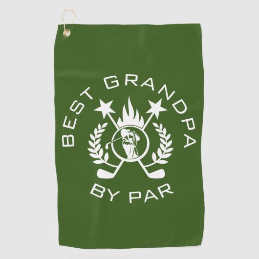 Beste opa door Par Vader's Cadeau Golfhanddoek (Voorkant)