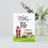 Beste opa door Par voor Kerstmis met de Kerstman Briefkaart (Staand voorkant)