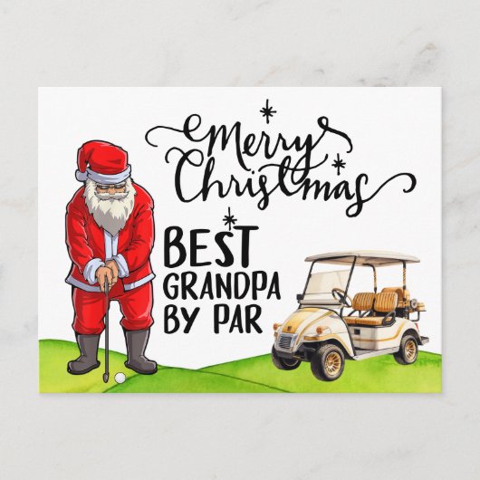 Beste opa door Par voor Kerstmis met de Kerstman Feestdagenkaart (Voorkant)
