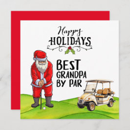 Beste opa door Par voor Kerstmis met de Kerstman Feestdagenkaart