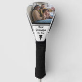 Beste Opa door Par Zwart en Wit Foto Golfheadcover (Voorkant)