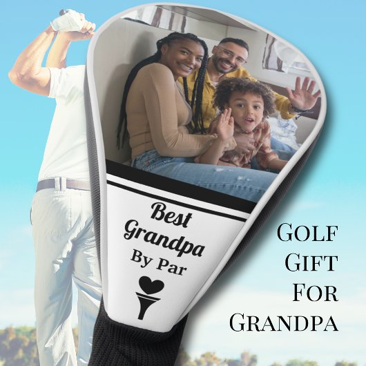 Beste Opa door Par Zwart en Wit Foto Golfheadcover