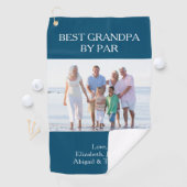 Beste opa door persoonlijke foto Golfhanddoek (Insitu)