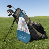 Beste opa door persoonlijke foto Golfhanddoek (Groen)