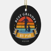 Beste opa door persoonlijke gepersonaliseerde Retr Keramisch Ornament (Rechts)