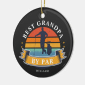 Beste opa door persoonlijke gepersonaliseerde Retr Keramisch Ornament (Links)