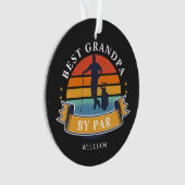 Beste opa door persoonlijke gepersonaliseerde Retr Ornament (voorkant)