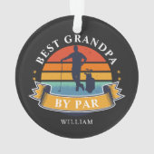 Beste opa door persoonlijke gepersonaliseerde Retr Ornament (achterkant)