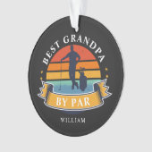 Beste opa door persoonlijke gepersonaliseerde Retr Ornament (voorkant)