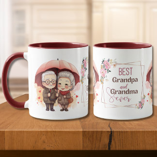 Beste opa en oma ooit met een paraplu mok