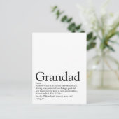 Beste Opa en Oma ter Wereld Opa, Grootvader Defini Briefkaart (Staand voorkant)