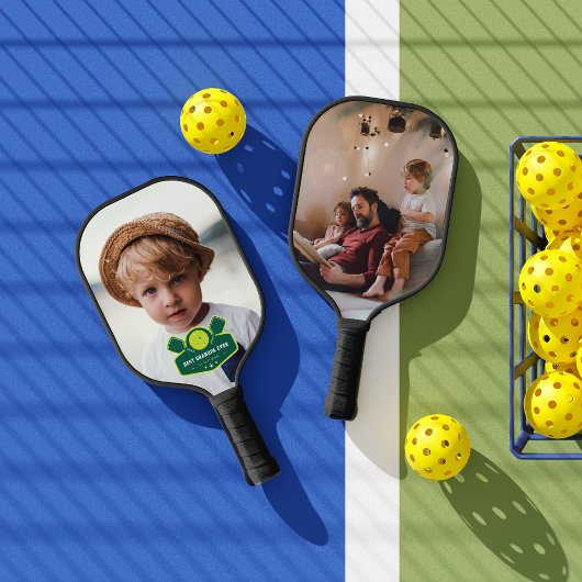 Beste opa Ever | Aangepast 2 foto Pickleball Paddle