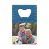 Beste opa Ever | Aangepaste foto op opa Creditkaart Flessenopener (Achterkant)