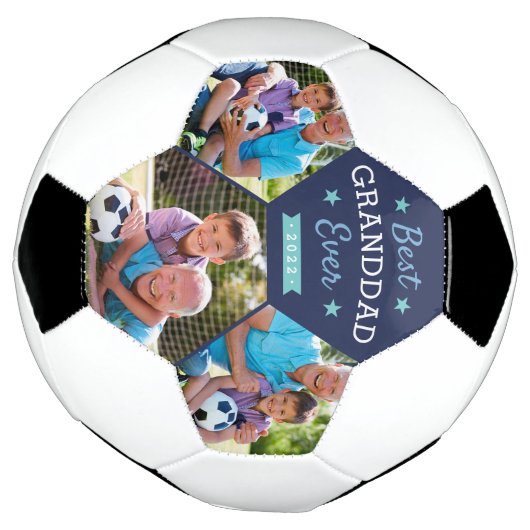 Beste opa Ever | Aangepaste foto op opa Voetbal (Gedraaid)