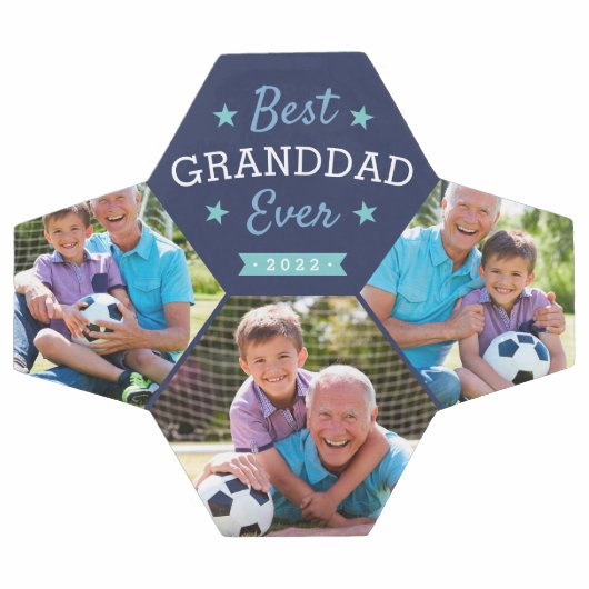 Beste opa Ever | Aangepaste foto op opa Voetbal (Enkel)