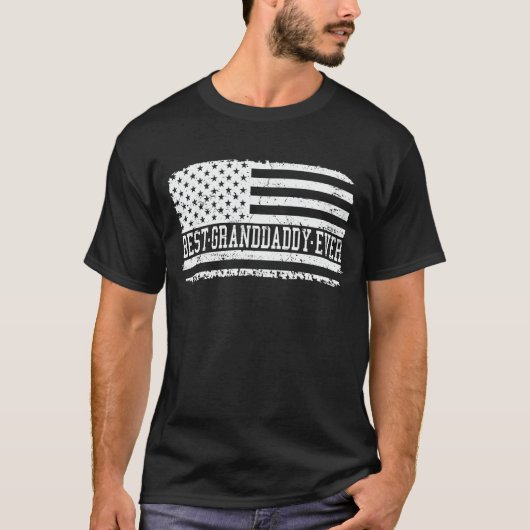 Beste opa Ever American Flag  grootpa T-shirt (Voorkant)