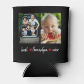 Beste opa Ever Black 4 Foto aangepast Blikjeskoeler (Voorkant)