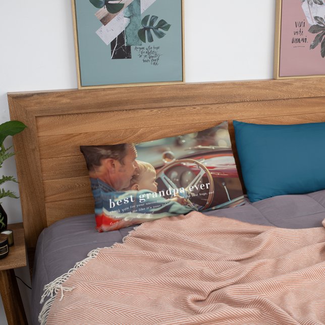Beste opa Ever | Citaat- en fotocadeau Kussen (Creator heeft geüpload)