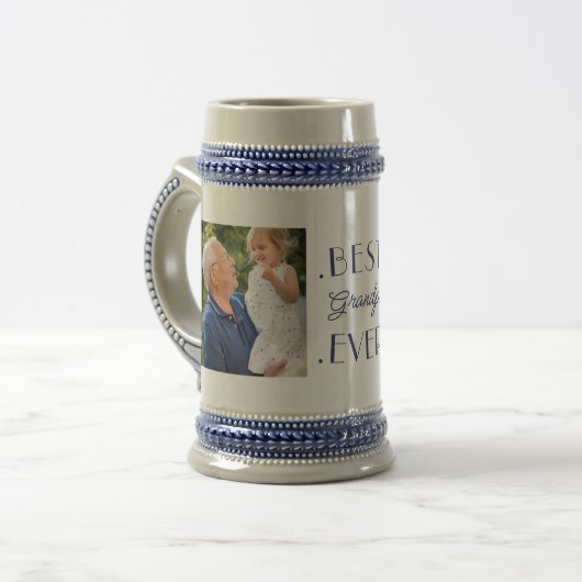 Beste opa Ever Custom 2 Fotodag Bierpul (Voorkant links)