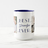 Beste opa Ever Custom Blue 2 Fotodag Mok (Midden)