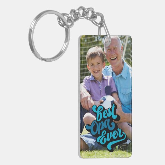 Beste Opa Ever | Foto opa Sleutelhanger (Voorkant Links)
