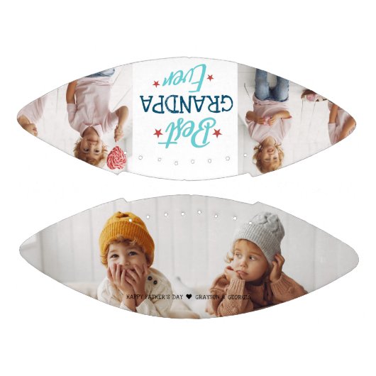 Beste opa Ever | Hand Lettered Photo Collage American Football (Panelen)