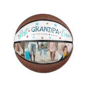 Beste opa Ever | Hand Lettered Photo Collage Basketbal (Voorkant)