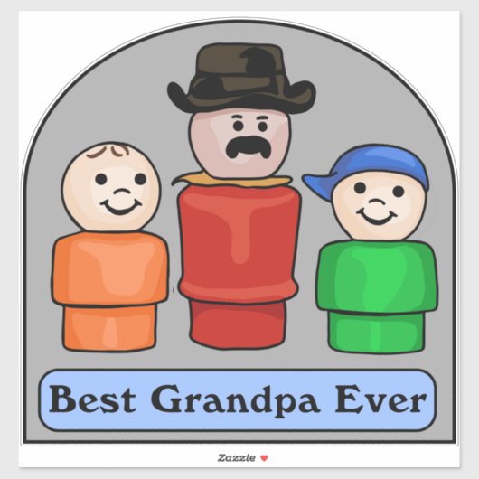 Beste opa Ever Sticker (Vel)