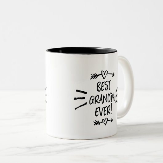 Beste opa Ever Tweekleurige Koffiemok (Voorkant rechts)
