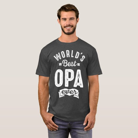 Beste Opa Ever van de wereld T-shirt (Voorkant volledig)