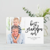 Beste opa Ever | Zwart wit Kaart (Staand voorkant)