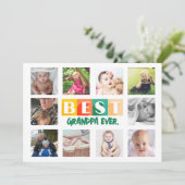 Beste OPA Foto Collage Maatwerk Gepersonaliseerd Feestdagenkaart (Staand voorkant)