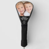 Beste Opa Foto Zwart Golfheadcover (Voorkant)