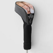 Beste Opa Foto Zwart Golfheadcover (Schuin)
