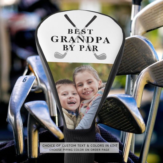 Beste opa, foto zwart, wit golfheadcover