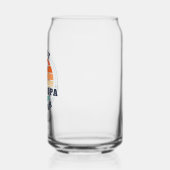 Beste Opa Gepensioneerd Golfen Papa Retro Custom Blikvorm Glas (Links)