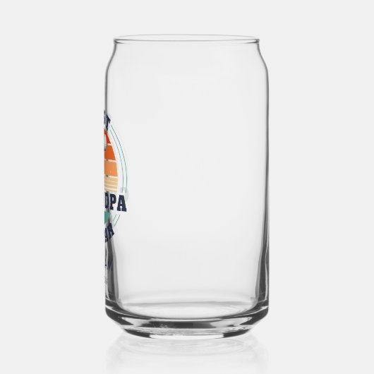 Beste Opa Gepensioneerd Golfen Papa Retro Custom Blikvorm Glas (Links)