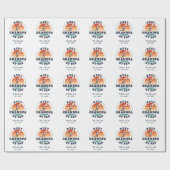 Beste Opa Gepensioneerd Golfen Papa Retro Custom Cadeaupapier (Vlak)