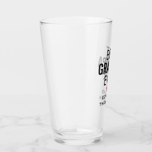 Beste opa Gift Ever Black Text Heart Glas (Rechts)