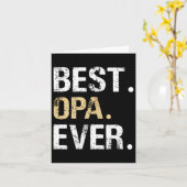 Beste opa grafische opa cadeau van kleindochter op kaart (Gele Bloem)