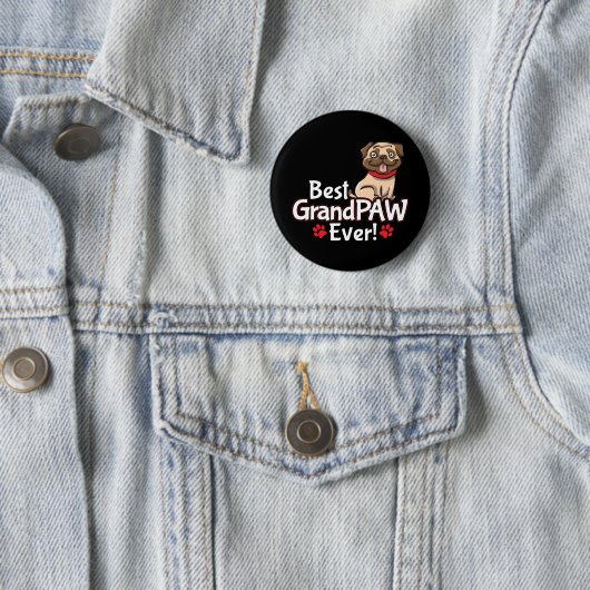 Beste opa GrandPAW ooit Ronde Button 5,7 Cm (In situ)