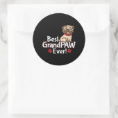 Beste opa GrandPAW ooit Ronde Sticker (Tas)