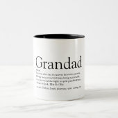 Beste Opa, Grootvader, Opa ter Wereld Definitie Tweekleurige Koffiemok (Center)