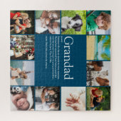 Beste opa, grootvader, papa definitie 12 foto legpuzzel (Horizontaal)