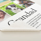 Beste opa, grootvader, papa definitie 6 foto sherpa deken (3/4)