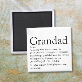 Beste opa, grootvader, papa definitie ooit magneet