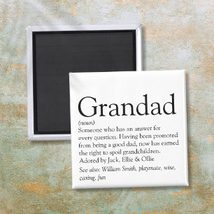 Beste opa, grootvader, papa definitie ooit magneet