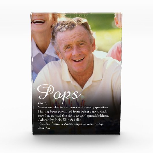 Beste opa, grootvader, papa definitie ooit ter wer fotoblokken (Voorkant)